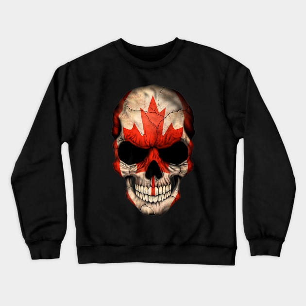 Canadian Flag Skull Crewneck Sweatshirt by Demon Skull